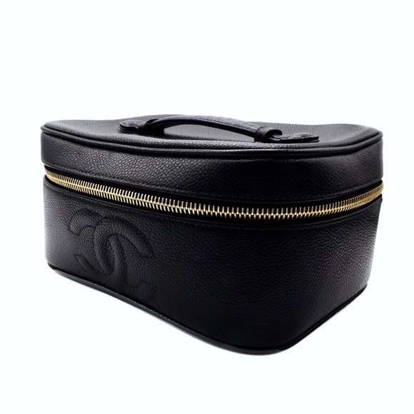CHANEL Cosmetics Bag Caviar Skin Black - Picture 4 of 12